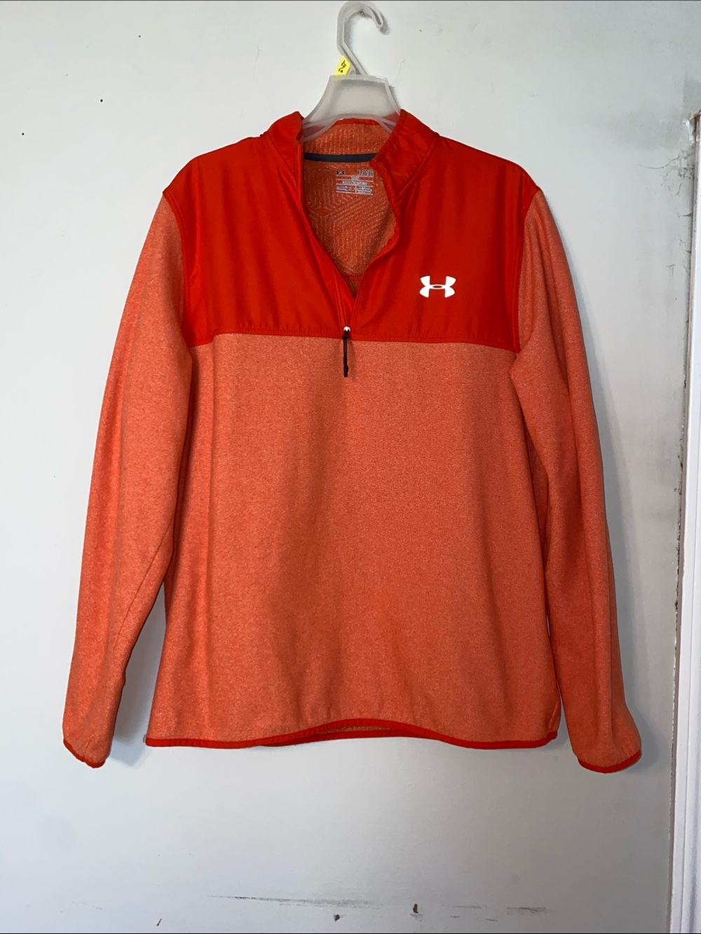 Under Armour Men’s Orange Two-Tone Half-Zip Pullover